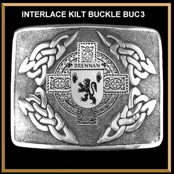 Brennan Coat of Arms Interlace Kilt Buckle IKBUC3