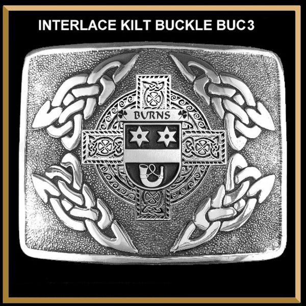 Burns Coat of Arms Interlace Kilt Buckle IKBUC3