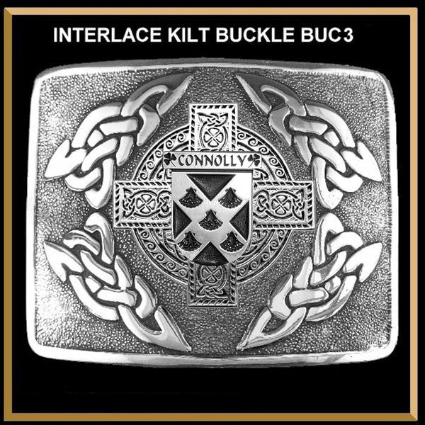 Connelly Coat of Arms Interlace Kilt Buckle IKBUC3