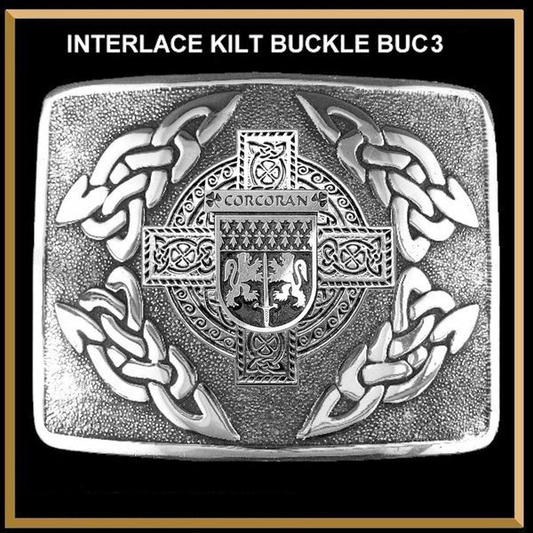 Corcoran Coat of Arms Interlace Kilt Buckle IKBUC3