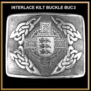 Coughlin Coat of Arms Interlace Kilt Buckle IKBUC3