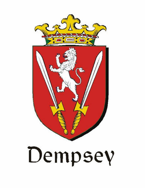 Dempsey Irish Coat of Arms Celtic Cross Badge