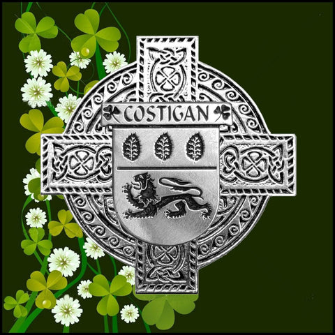 Costigan Irish Coat of Arms Celtic Cross Badge