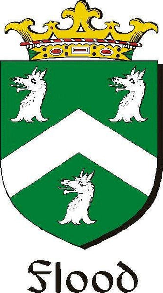 Flood Irish Coat of Arms Celtic Cross Badge