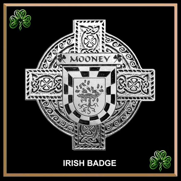 Mooney Irish Coat of Arms Celtic Cross Badge