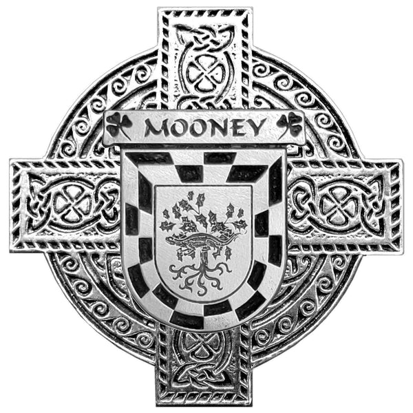 Mooney Irish Coat of Arms Celtic Cross Badge