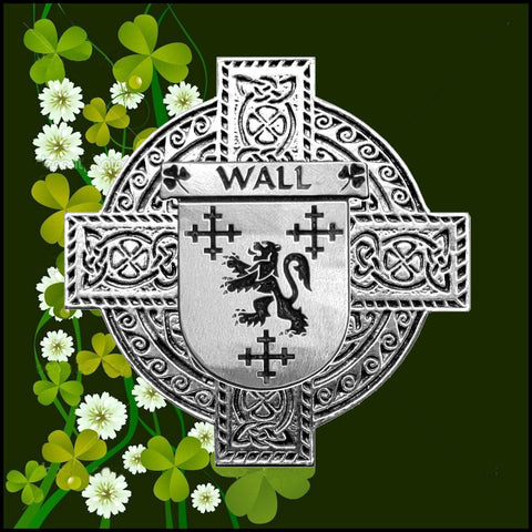 Wall Irish Coat of Arms Celtic Cross Badge