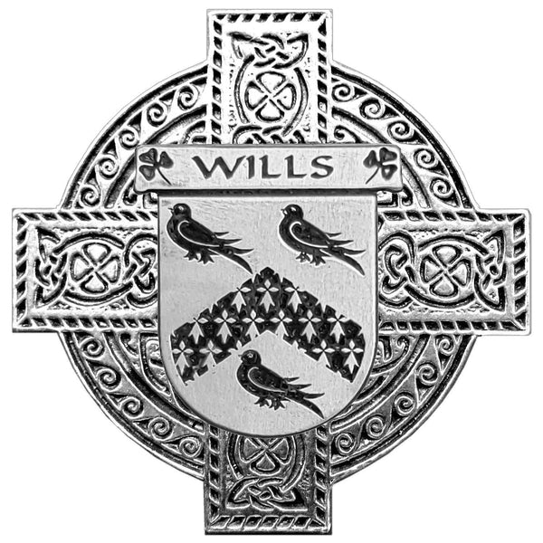Wills Irish Coat of Arms Celtic Cross Badge