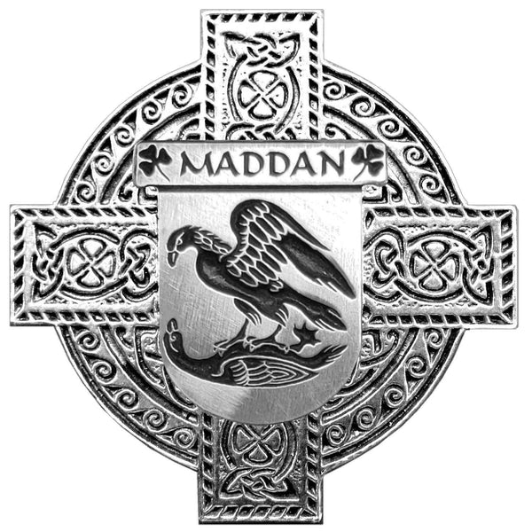 Maddan Irish Coat of Arms Celtic Cross Badge