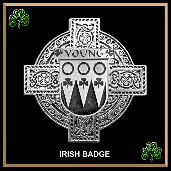 Young Irish Coat of Arms Celtic Cross Badge