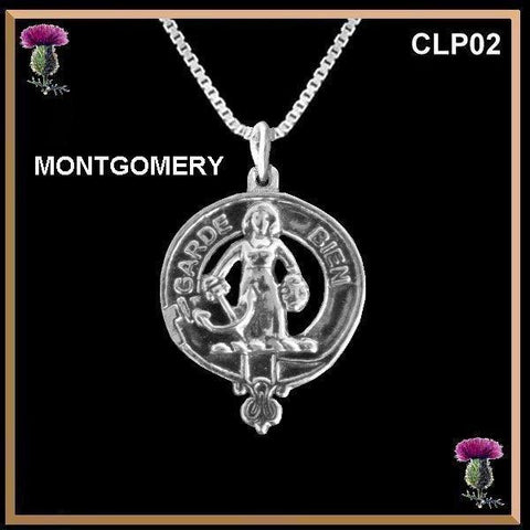 Montgomery Clan Crest Scottish Pendant  CLP02
