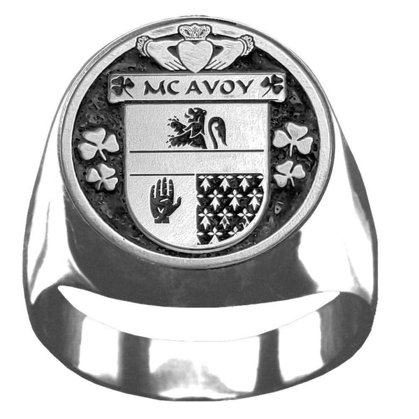 McAvoy Irish Coat of Arms Gents Ring IC100