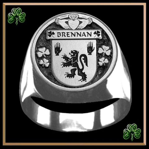 Brennan Irish Coat of Arms Gents Ring IC100