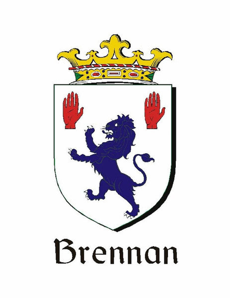 Brennan Irish Coat of Arms Disk Cuff Bracelet - Sterling Silver