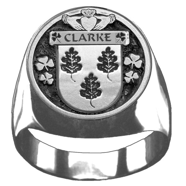 Clarke Irish Coat of Arms Gents Ring IC100