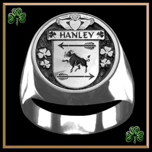 Hanley Irish Coat of Arms Gents Ring IC100