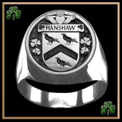 Hanshaw Irish Coat of Arms Gents Ring IC100