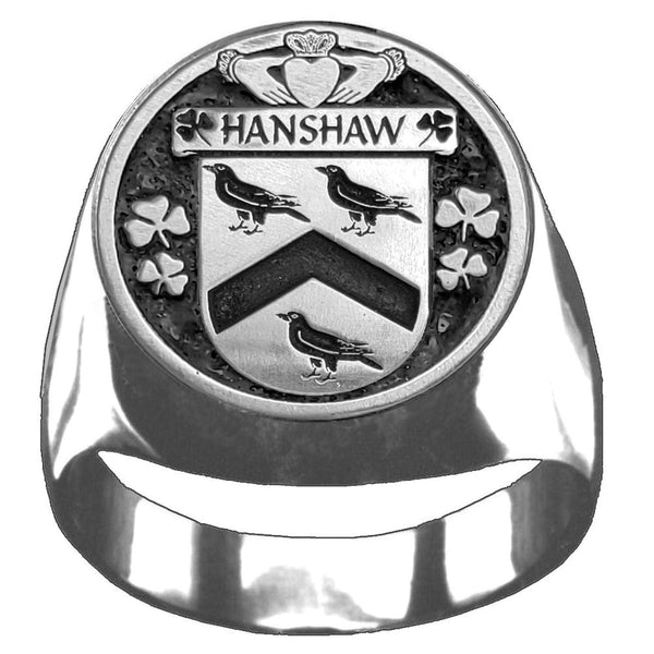 Hanshaw Irish Coat of Arms Gents Ring IC100
