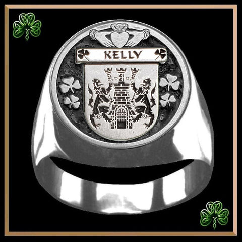 Kelly Irish Coat of Arms Gents Ring IC100