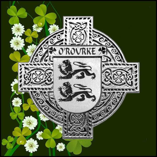 O'Rourke Irish Coat of Arms Sporran, Genuine Leather