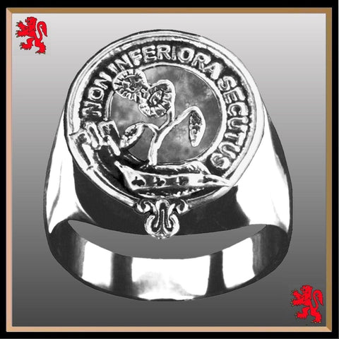 Buchan Scottish Clan Crest Ring GC100  ~  Sterling Silver and Karat Gold