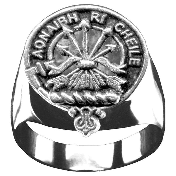 Cameron Scottish Clan Crest Ring GC100  ~  Sterling Silver and Karat Gold