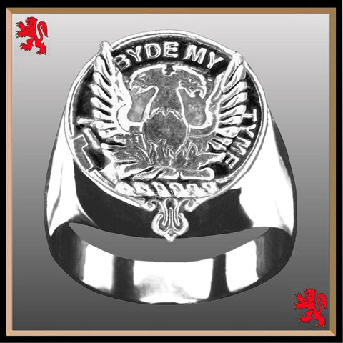 Campbell Loudoun Scottish Clan Crest Ring GC100  ~  Sterling Silver and Karat Gold