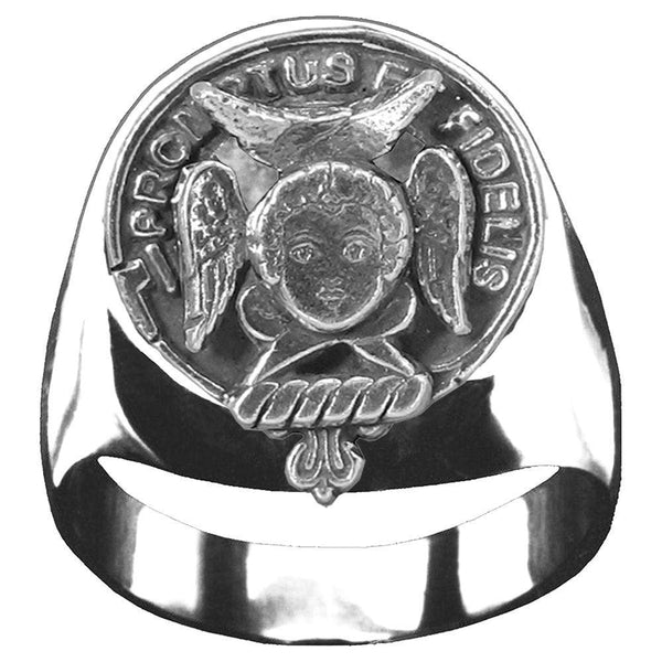 Carruthers Scottish Clan Crest Ring GC100  ~  Sterling Silver and Karat Gold