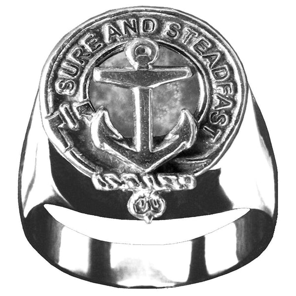 Clark Scottish Clan Crest Ring GC100  ~  Sterling Silver and Karat Gold