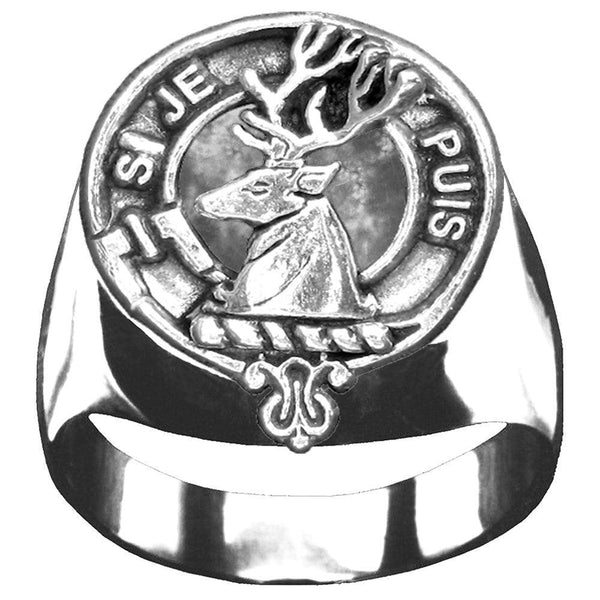 Colquhoun Scottish Clan Crest Ring GC100  ~  Sterling Silver and Karat Gold