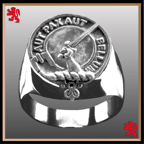 Gunn Scottish Clan Crest Ring GC100  ~  Sterling Silver and Karat Gold