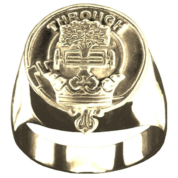 Hamilton Scottish Clan Crest Ring GC100  ~  Sterling Silver and Karat Gold