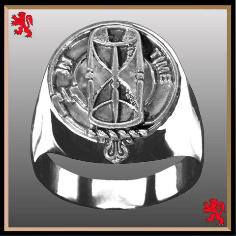 Houstan Scottish Clan Crest Ring GC100  ~  Sterling Silver and Karat Gold