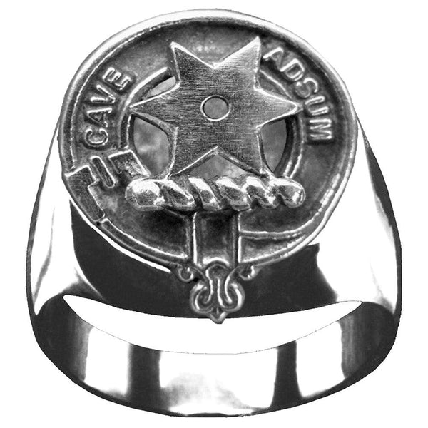 Jardine Scottish Clan Crest Ring GC100  ~  Sterling Silver and Karat Gold