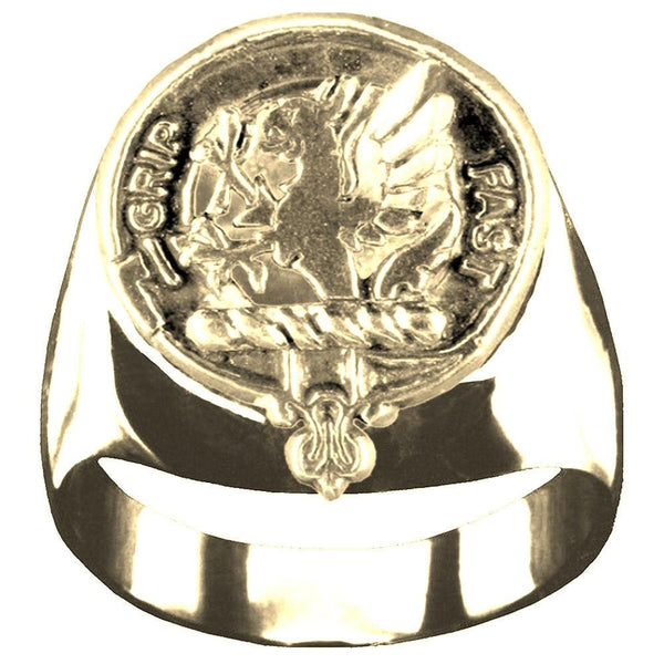 Leslie Scottish Clan Crest Ring GC100  ~  Sterling Silver and Karat Gold