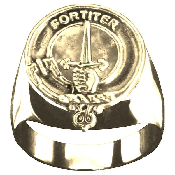 MacAlister Scottish Clan Crest Ring GC100  ~  Sterling Silver and Karat Gold