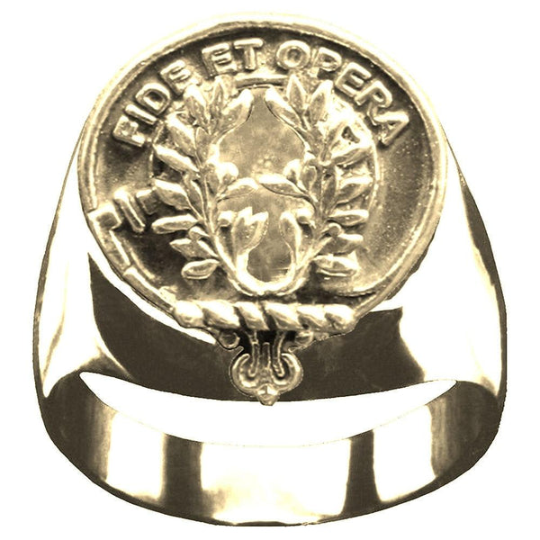 MacArthur Scottish Clan Crest Ring GC100  ~  Sterling Silver and Karat Gold