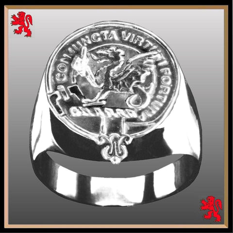 MacBeth Scottish Clan Crest Ring GC100  ~  Sterling Silver and Karat Gold