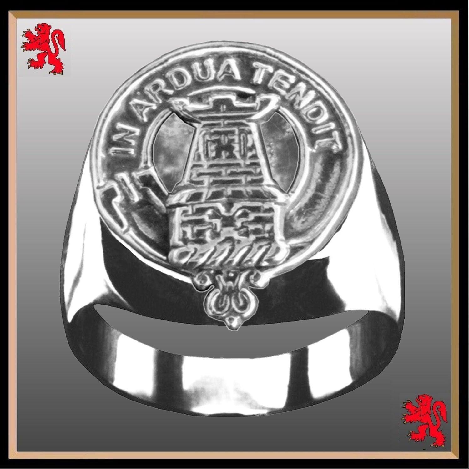 MacCallum Scottish Clan Crest Ring GC100  ~  Sterling Silver and Karat Gold