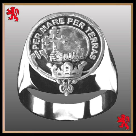 MacDonald Donald Scottish Clan Crest Ring GC100  ~  Sterling Silver and Karat Gold