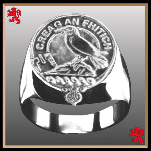 MacDonald Glengarry Scottish Clan Crest Ring GC100  ~  Sterling Silver and Karat Gold