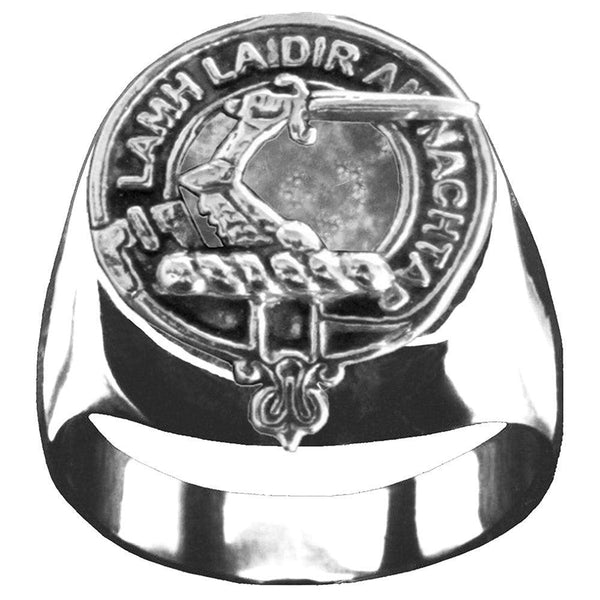 MacFadden Scottish Clan Crest Ring GC100  ~  Sterling Silver and Karat Gold