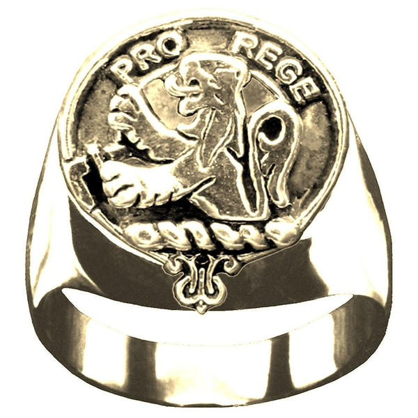 MacFie Scottish Clan Crest Ring GC100  ~  Sterling Silver and Karat Gold