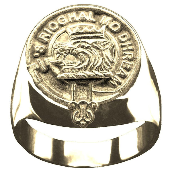 MacGregor Scottish Clan Crest Ring GC100  ~  Sterling Silver and Karat Gold