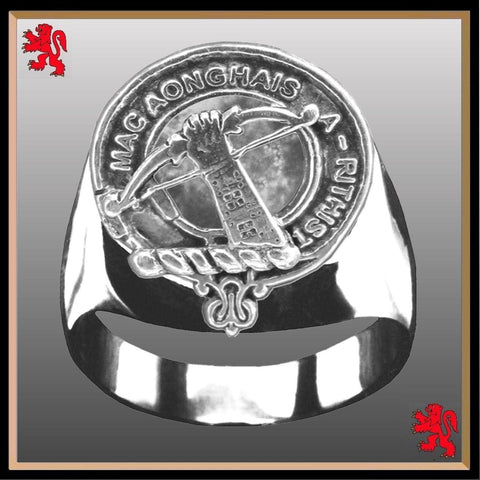 MacInnes Scottish Clan Crest Ring GC100  ~  Sterling Silver and Karat Gold