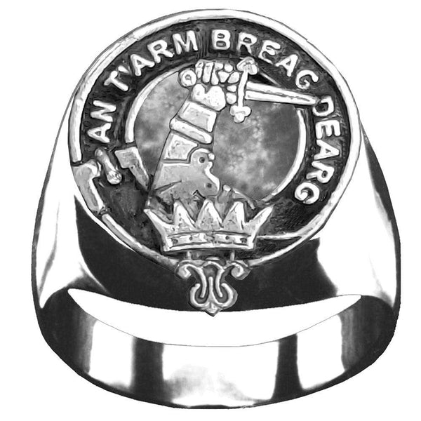 MacQuarrie Scottish Clan Crest Ring GC100  ~  Sterling Silver and Karat Gold