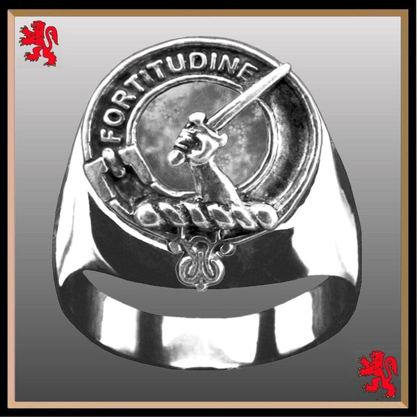 MacRae Scottish Clan Crest Ring GC100  ~  Sterling Silver and Karat Gold