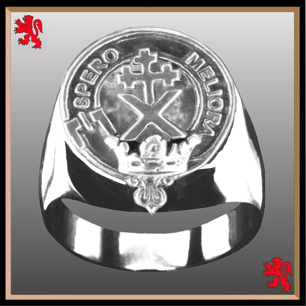 Moffat Scottish Clan Crest Ring GC100  ~  Sterling Silver and Karat Gold