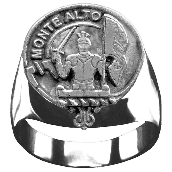 Mowatt Scottish Clan Crest Ring GC100  ~  Sterling Silver and Karat Gold