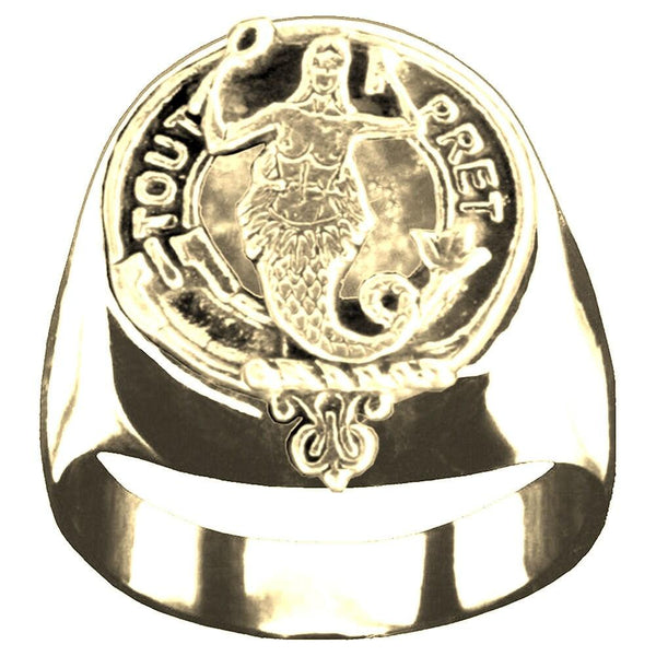 Murray Scottish Clan Crest Ring GC100  ~  Sterling Silver and Karat Gold
